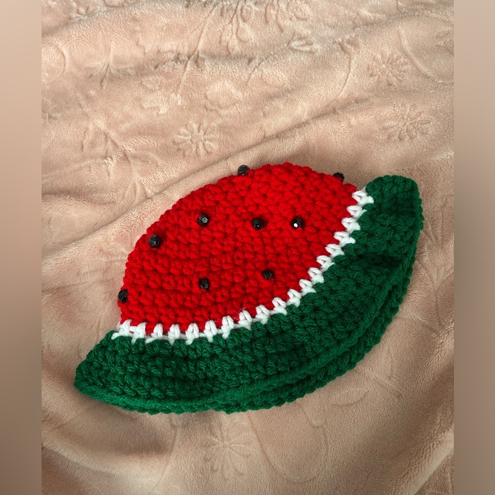Handmade 3-6M ❤️ Crochet Watermelon Hat